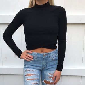 Black high neck long sleeve